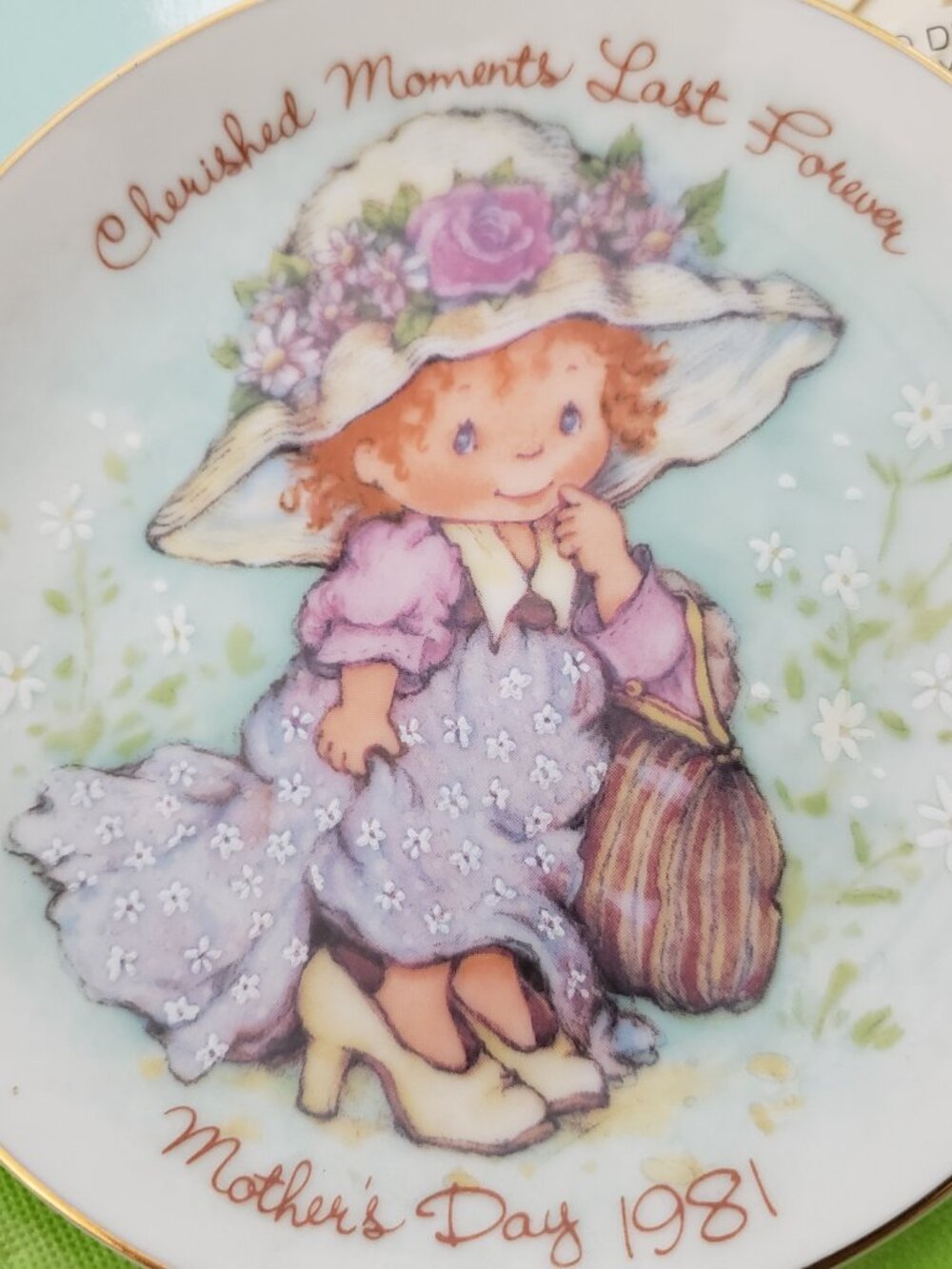 Vintage Avon Mother's Day Plate 1981 Cherished Moments With Box - Picture 4 of 5